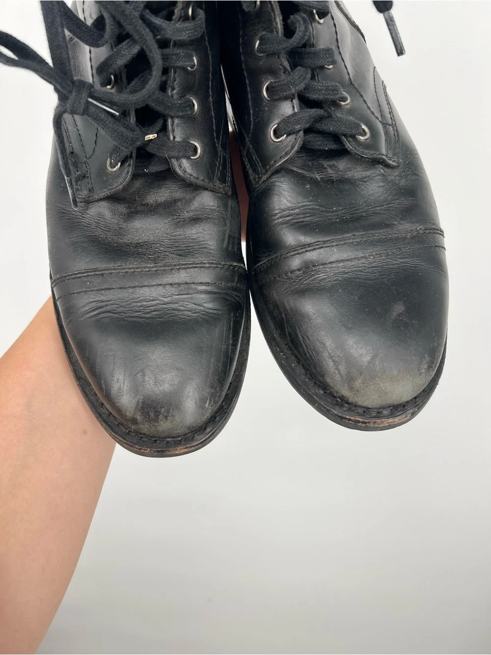 Thursday Boot Co Men’s Black Leather The Captain Lace Up Chukka Boots 9.5